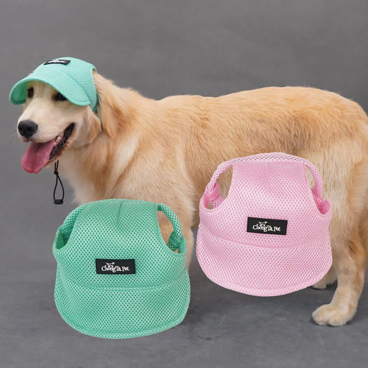 Adjustable Dog Baseball Cap – Hat for Small & Medium Dogs BreathaMble mesh light colures
